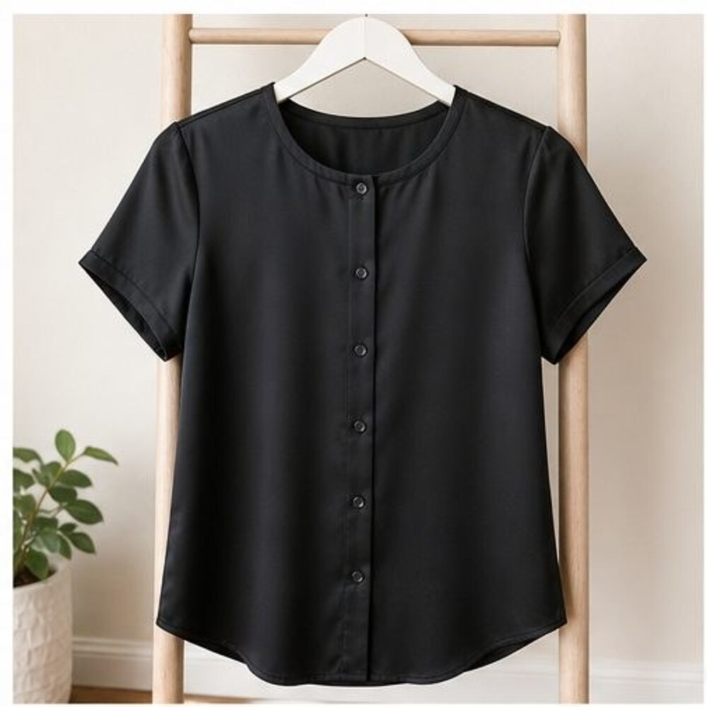 Black V Neck Top
